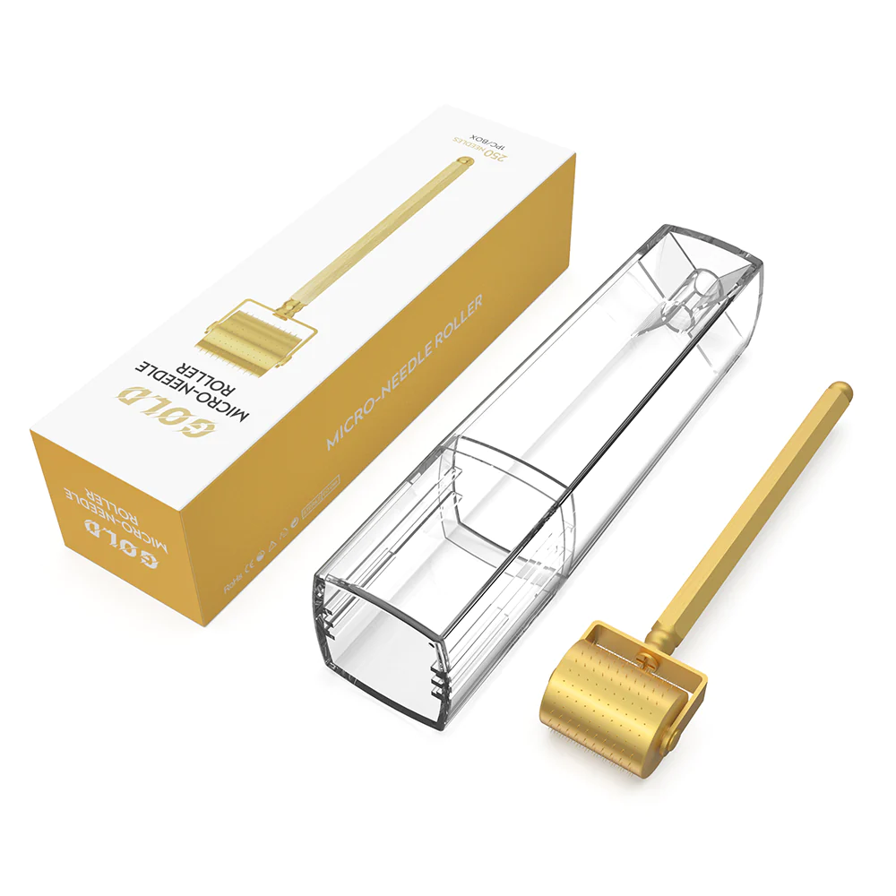 24K Goldbeschichteter Lux Derma Roller (250 Nadeln)