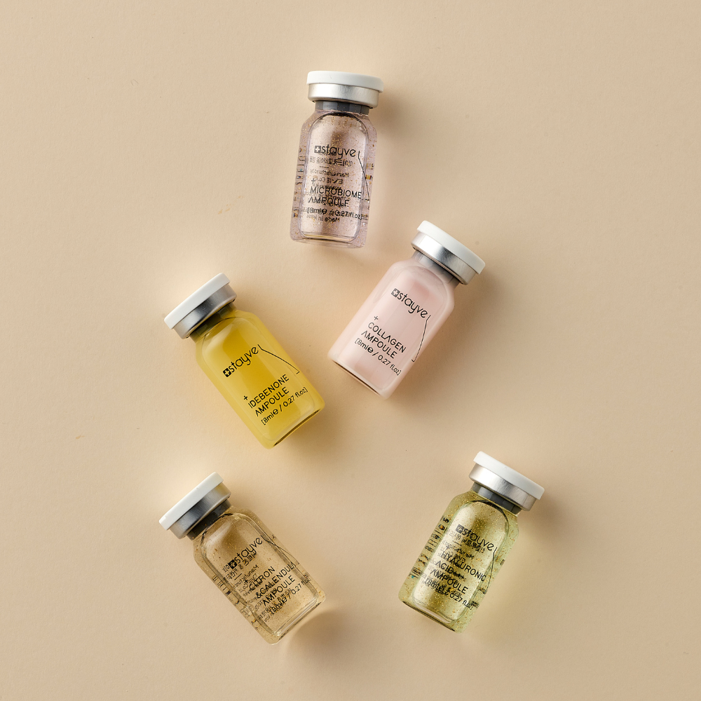 5 high-performance formulations includes  Citron & Calendula, Microbiome Ampoule, Idebenone Ampoule,  Collagen Ampoule, Medisco SkinBooster Hyaluronic Acid Ampoule