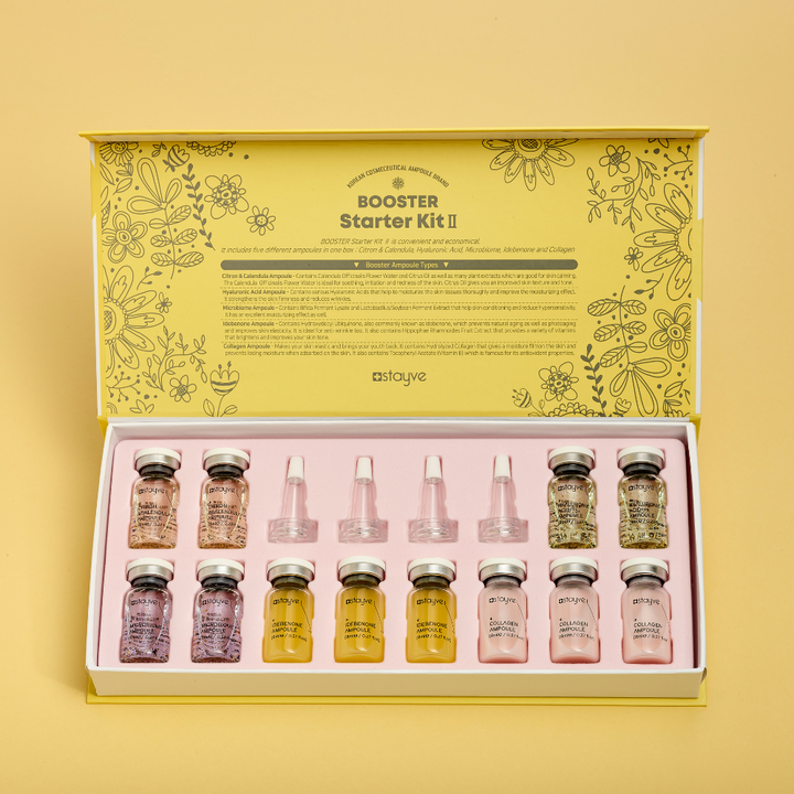 One box contains 12x Vial Ampoules featuring five high-performance formulations