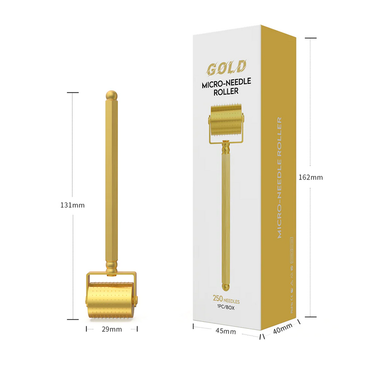 24K Goldbeschichteter Lux Derma Roller (250 Nadeln)