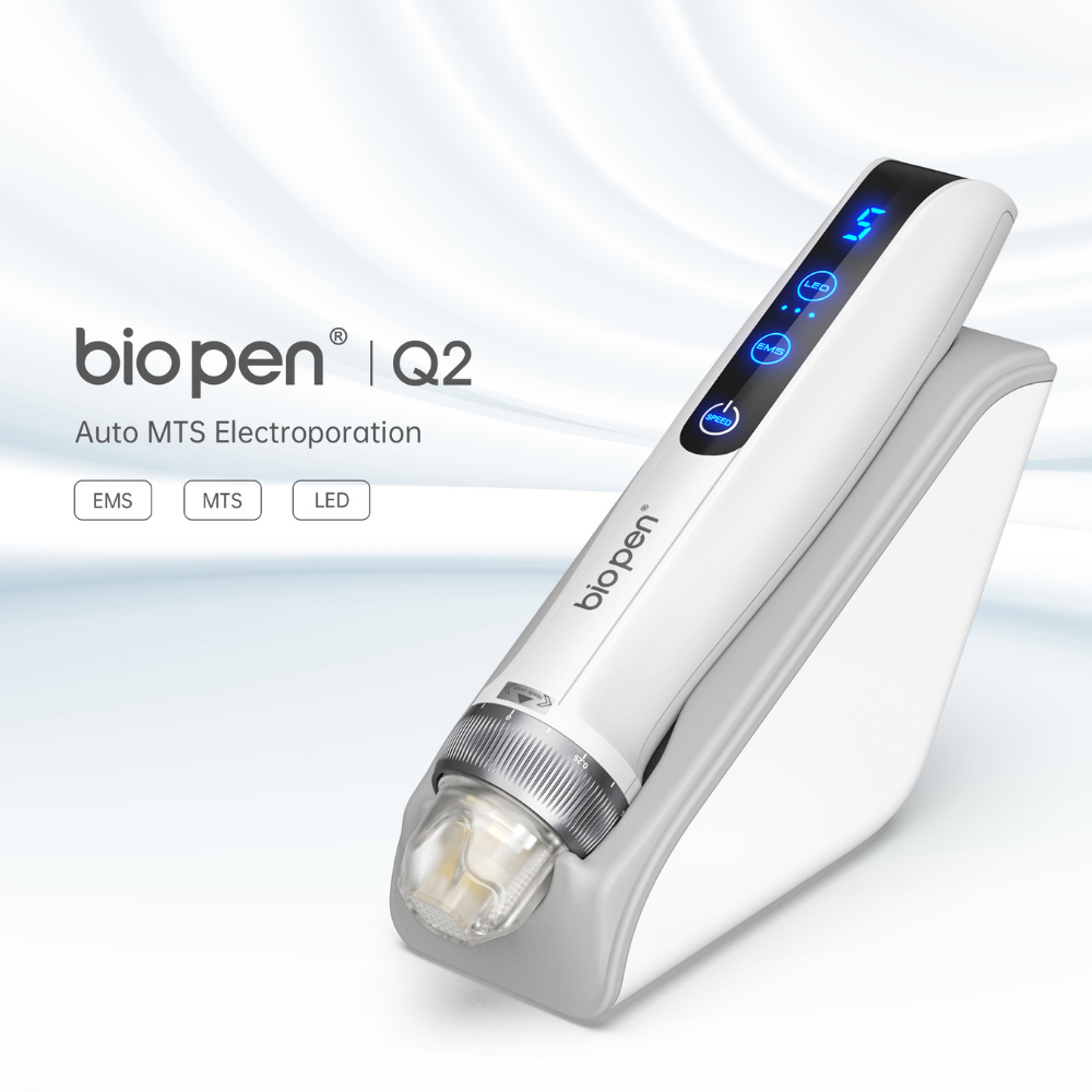 Bio Pen Q2 от Dr. Pen 3-в-1 Microneedling ручка с LED светотерапией и Microcurrent