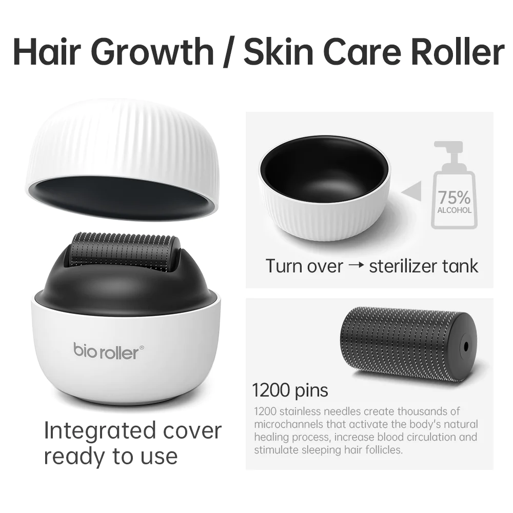 Bio Roller G4 Microneedling para Crescimento da Pele e do Cabelo (1200 Pins)