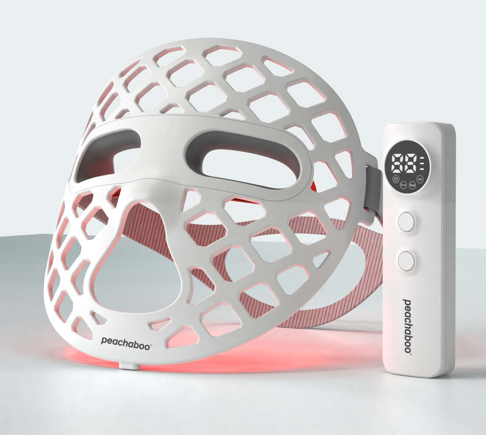 قناع علاج الضوء LED من السيليكون Peachaboo Glo Aurora (مع NIR)
