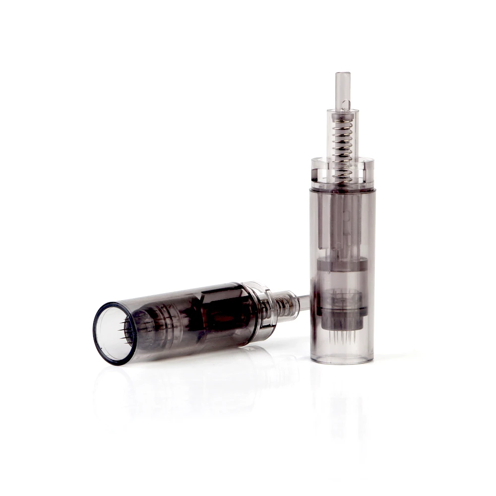 two Dr pen A7 nano microneedling pin cartridge one standing one laying down