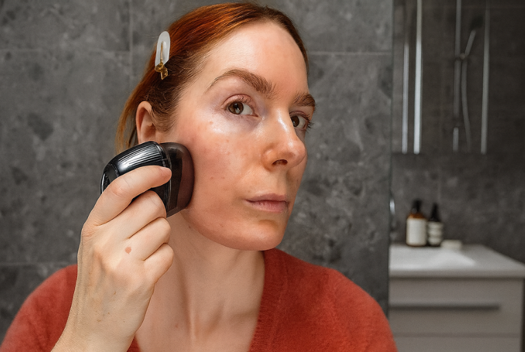 Women using RF Matrix Max Skin Tightening Device at home