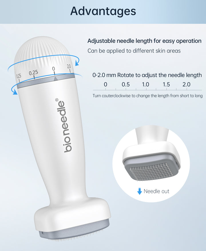 Bio Needle Derma Stamp ajustable outil de Micro Needling pour la croissance des cheveux