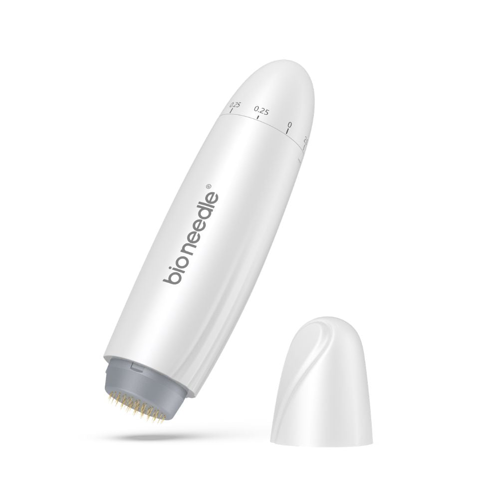 Bio Needle 60-Pin Scalp Derma Stamp with protective cap and gold-plated needle head