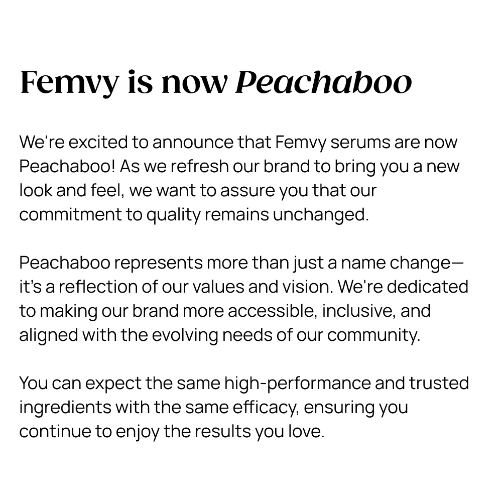 From Femvy to Peachaboo announcement