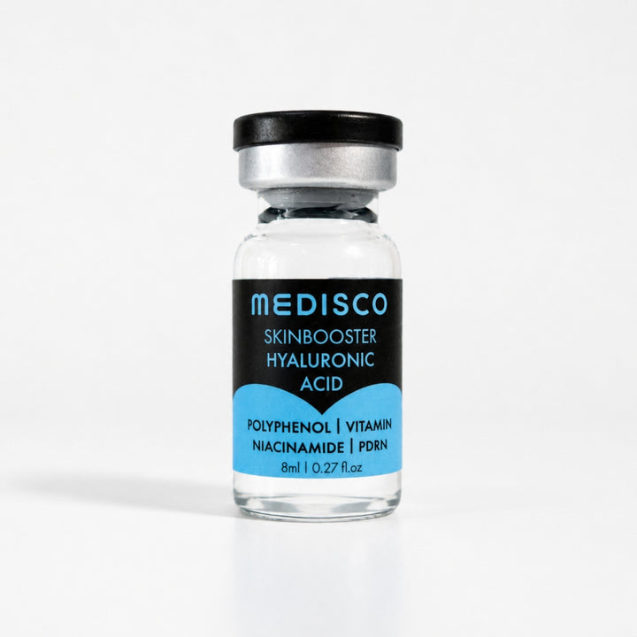 Medisco Skinbooster Hyaluronic Acid vial with polyphenol, vitamin, niacinamide and PDRN