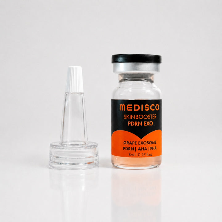 Medisco Skinbooster PDRN EXO vial with clear applicator tip