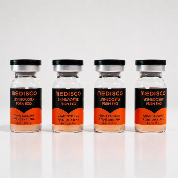 4 x Medisco Skinbooster PDRN EXO vials with grape exosome, PDRN, AHA and PHA