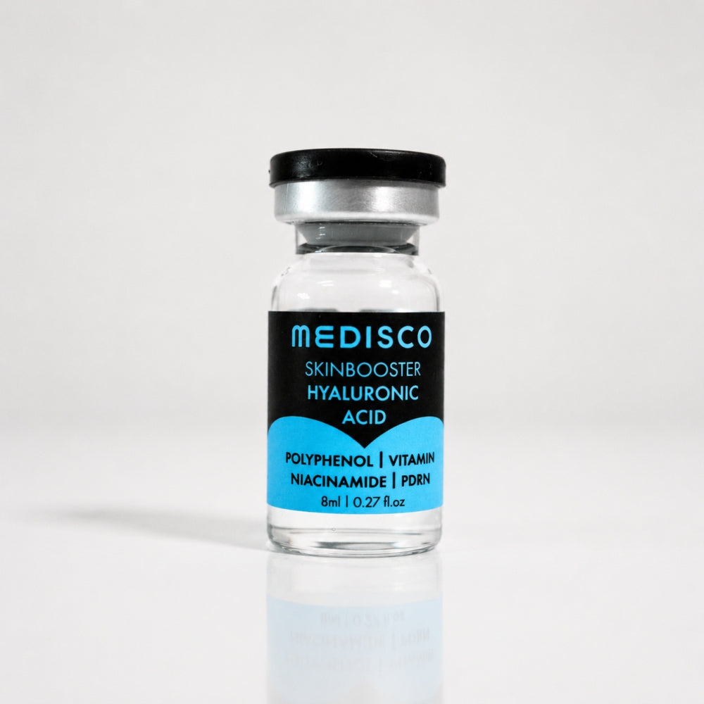Medisco Skinbooster Hyaluronic Acid vial with polyphenol, vitamin, niacinamide and PDRN