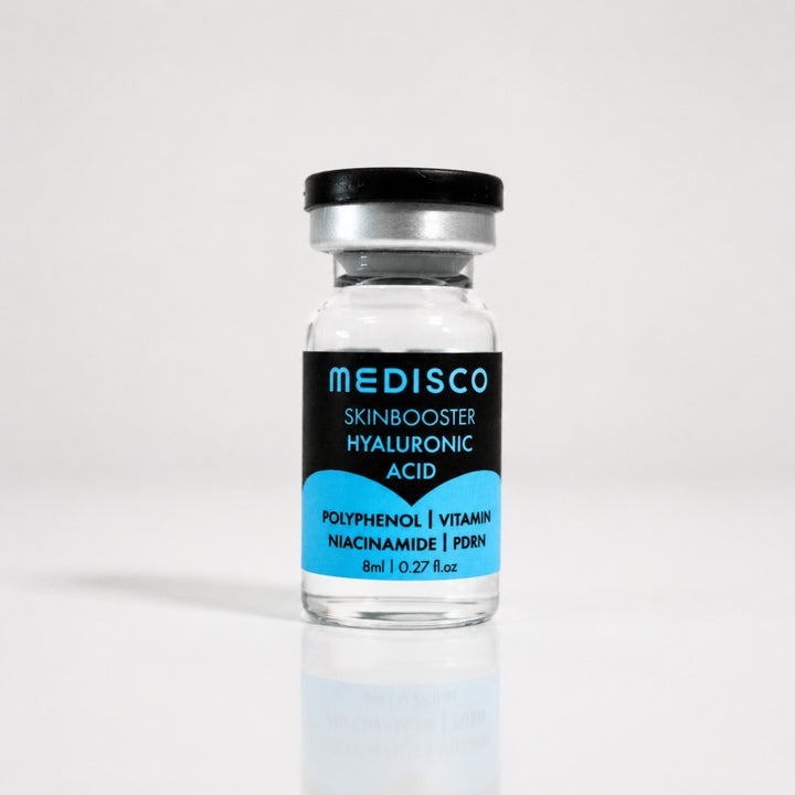 Medisco Skinbooster Hyaluronic Acid vial with polyphenol, vitamin, niacinamide and PDRN