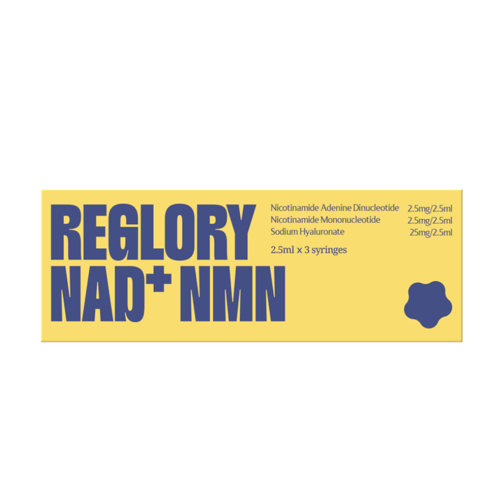 Packaging box of REGLORY NAD+ NMN Skin Booster on a white background
