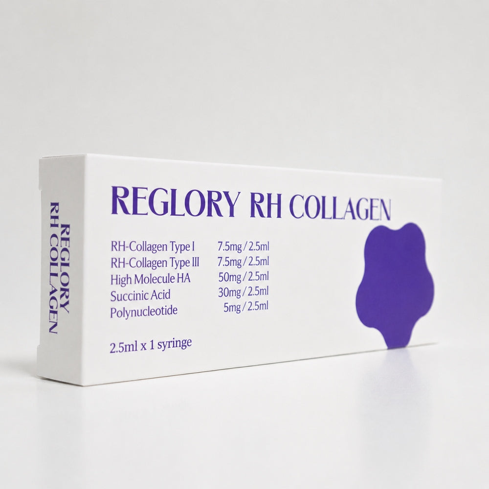 Reglory RH COLLAGEN Collagen Types I & III Skin Revitalizer packaging angled view