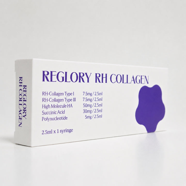 Reglory RH COLLAGEN Collagen Types I & III Skin Revitalizer packaging angled view