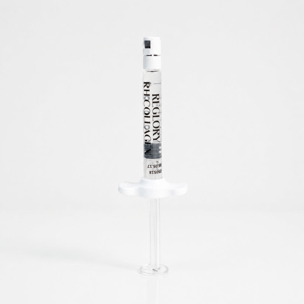 Reglory RH COLLAGEN Collagen Types I & III Skin Revitalizer syringe on white background