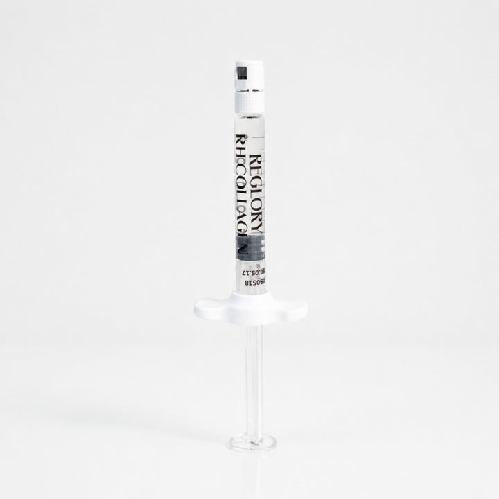 Reglory RH COLLAGEN Collagen Types I & III Skin Revitalizer syringe on white background