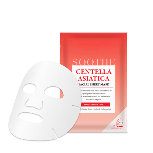 Centella Asiatica Soothing Facial Mask (4-pack)