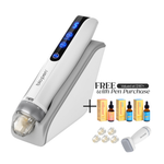 Bio Pen microneedling device with free bundle offer valued at $187+, including 3 Peachaboo serums, 5 cartridges, and a Bio Needle derma stamp with pen purchase