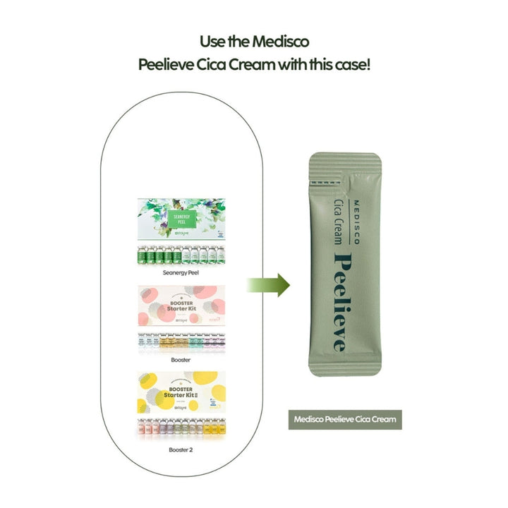 Medisco Peelieve Cica Cream recommended after Stayve Seanergy Peel treatment, or after applying Stayve Booster Ampoule