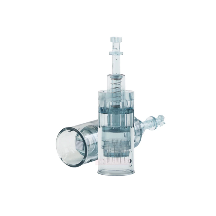 two Dr pen M8 microneedling cartridge  standing and flat view