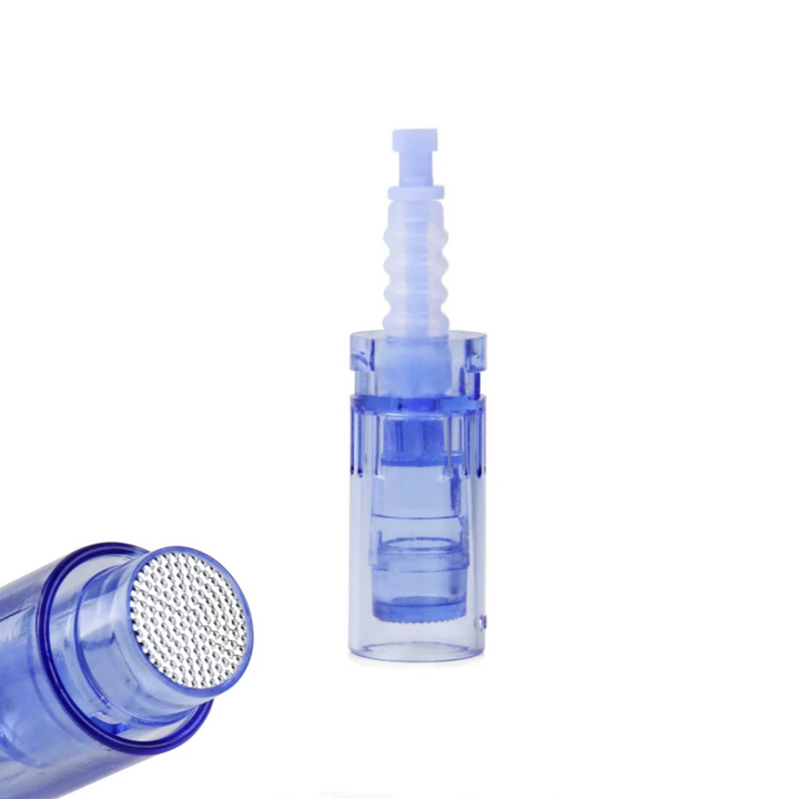 Dr pen A1W microneedling pin cartridge dark blue front view 