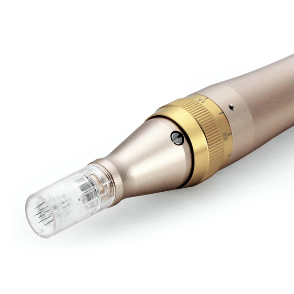 Dr pen M5 microneedling pen attached to M5 pin cartridge