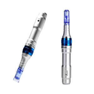 two dr pen A6 Ultima blue microneedling pen front view