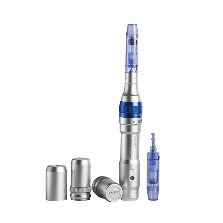  dr pen A6 Ultima microneedling pen with extra batteries and pin cartridge